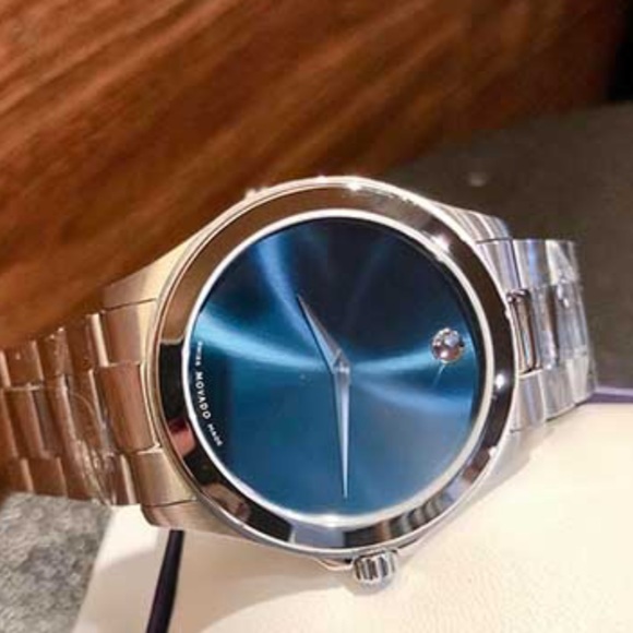 SOLD⛔️Authentic Movado junior Sport 38.5mn Stainless blue face watch - Picture 6 of 9